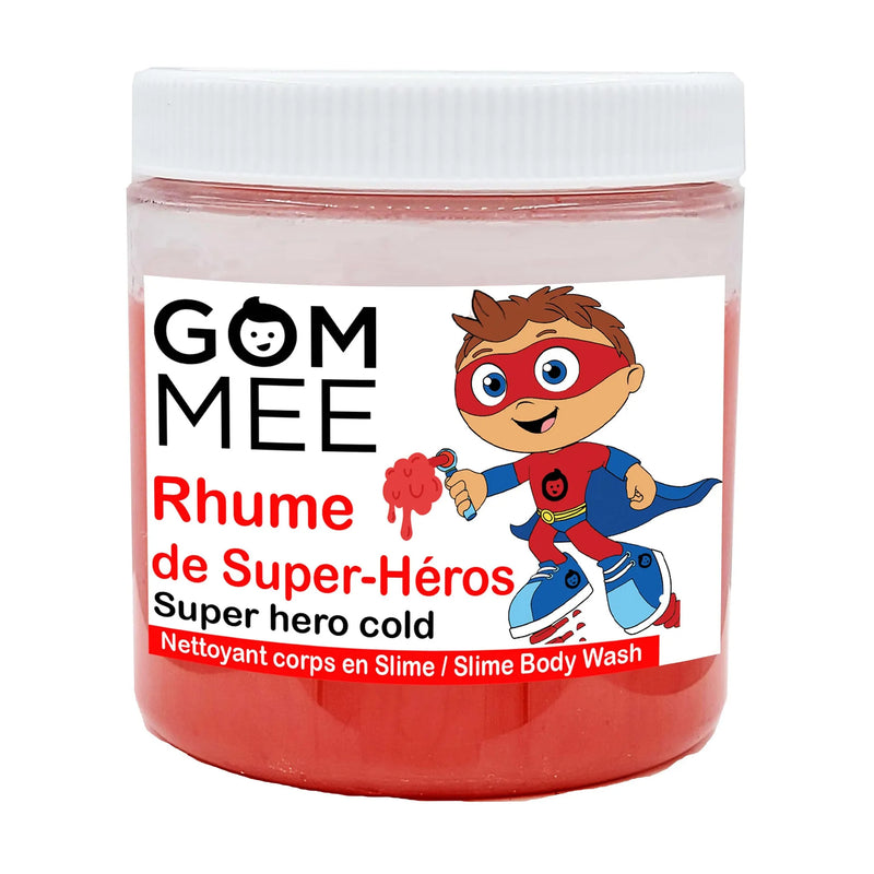 Slime moussante, nettoyant pour le corps, Gom-mee, "Rhume de super-héro"